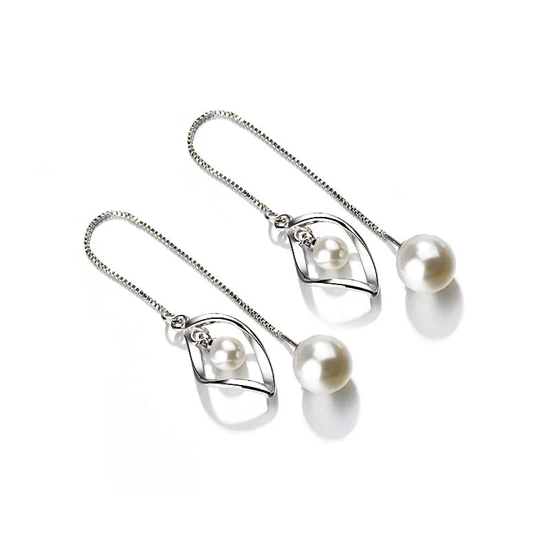 South Korea Tassels Pearl Earrings Long Simple Elegant Versatile er lian Torsion Hanging Women's
South Korea Tassels Pearl Earrings Long Simple Elegant Versatile er lian Torsion Hanging Women's