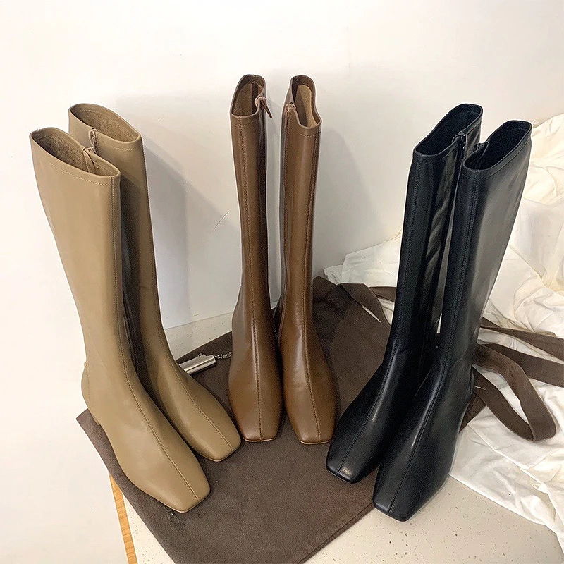 New Winter Western Retro Riding Boots Knee-High Genuine Leather Women Shoes Square Toe Low Heel Cowhide Equestrian Boots
New Winter Western Retro Riding Boots Knee-High Genuine Leather Women Shoes Square Toe Low Heel Cowhide Equestrian Boots