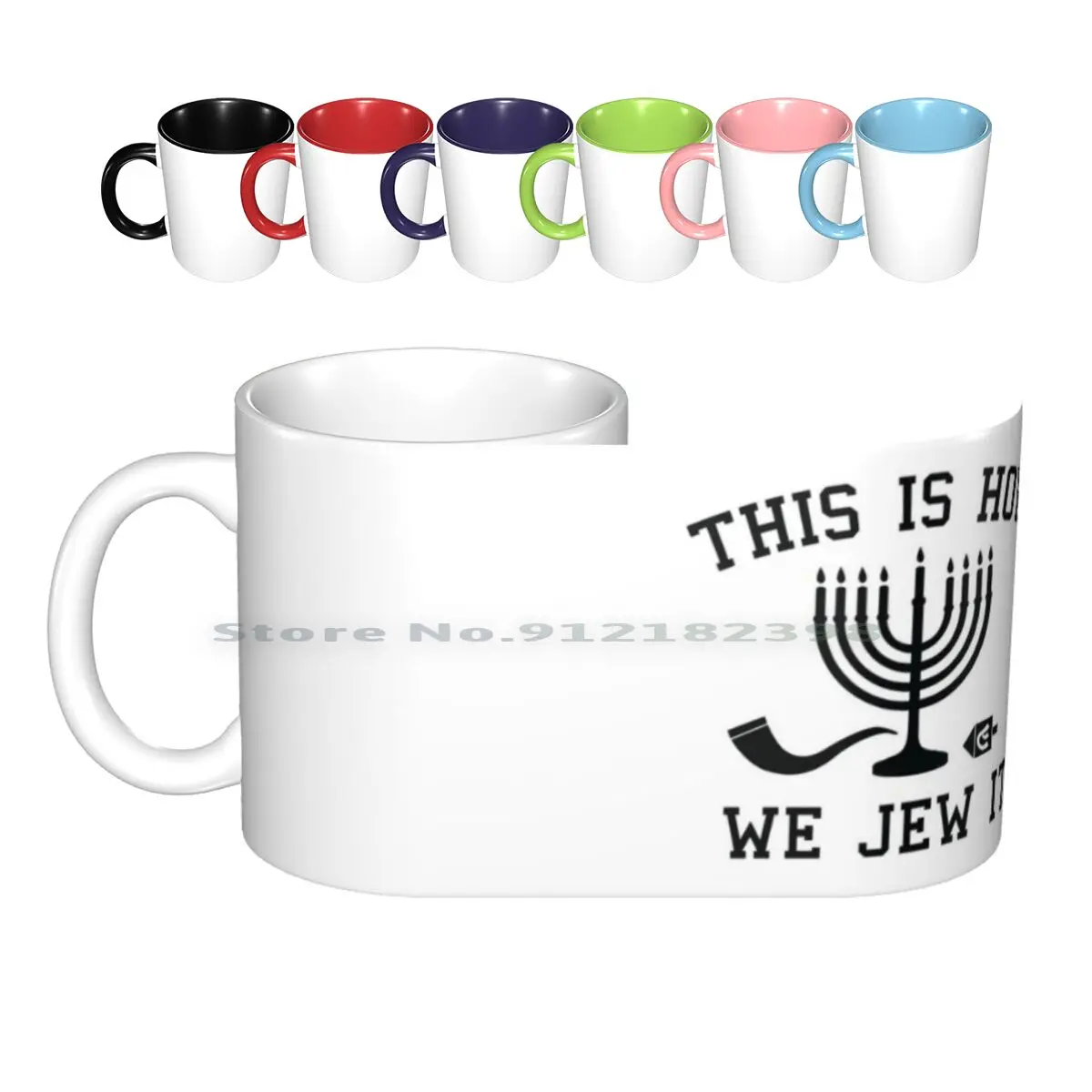 

Керамические кружки «Как мы это евреем», кофейные чашки, Кружка для молока и чая, еврейский Менора, в стиле хип-хоп, рэп 90-х, шутка в ретро-стил...