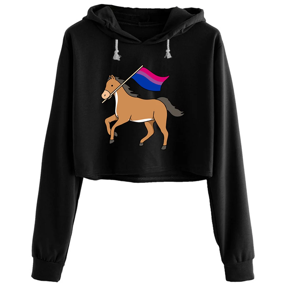 Bisexual Pride Horse Bisexual Crop Hoodies Women Kawaii Goth Grunge Harajuku Pullover For Girls
Bisexual Pride Horse Bisexual Crop Hoodies Women Kawaii Goth Grunge Harajuku Pullover For Girls