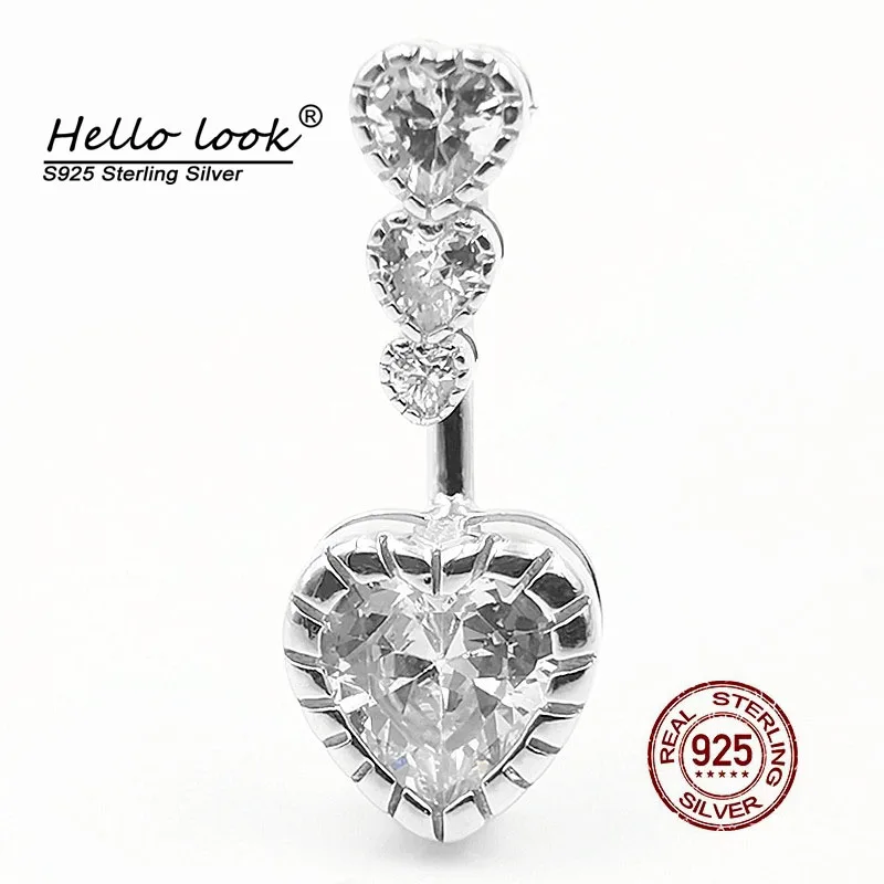 Новое поступление серебряное кольцо HelloLook для пупка украшение пирсинга тела