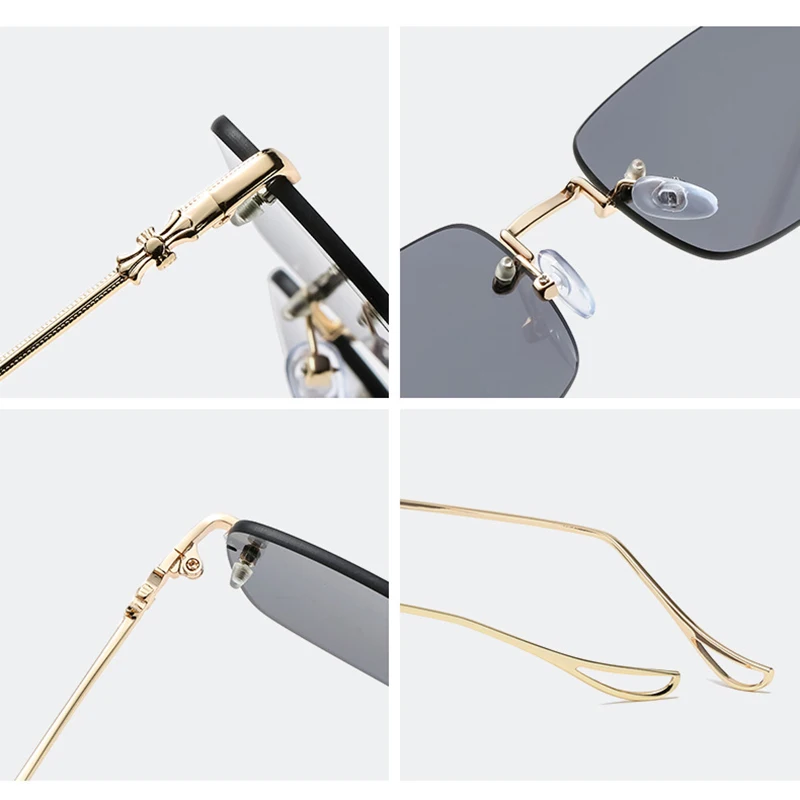 Mens Fashion Rimless Simple Sunglasses Womens Sqaure Frameless Outdoor Sport Car Driving Shades Clear Lens Yellow Black Eyewears
Mens Fashion Rimless Simple Sunglasses Womens Sqaure Frameless Outdoor Sport Car Driving Shades Clear Lens Yellow Black Eyewears