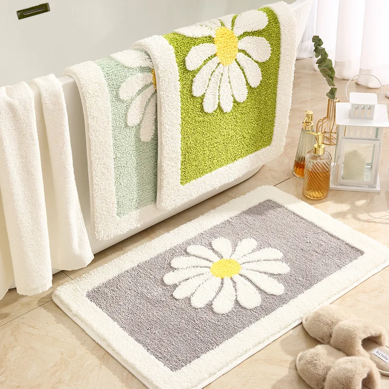 Small Daisy Plant Pattern Bathroom Absorbent Floor Mats Fresh Toilet Door Mats Toilet Anti-Slip Mats Durable Household Carpets
Small Daisy Plant Pattern Bathroom Absorbent Floor Mats Fresh Toilet Door Mats Toilet Anti-Slip Mats Durable Household Carpets