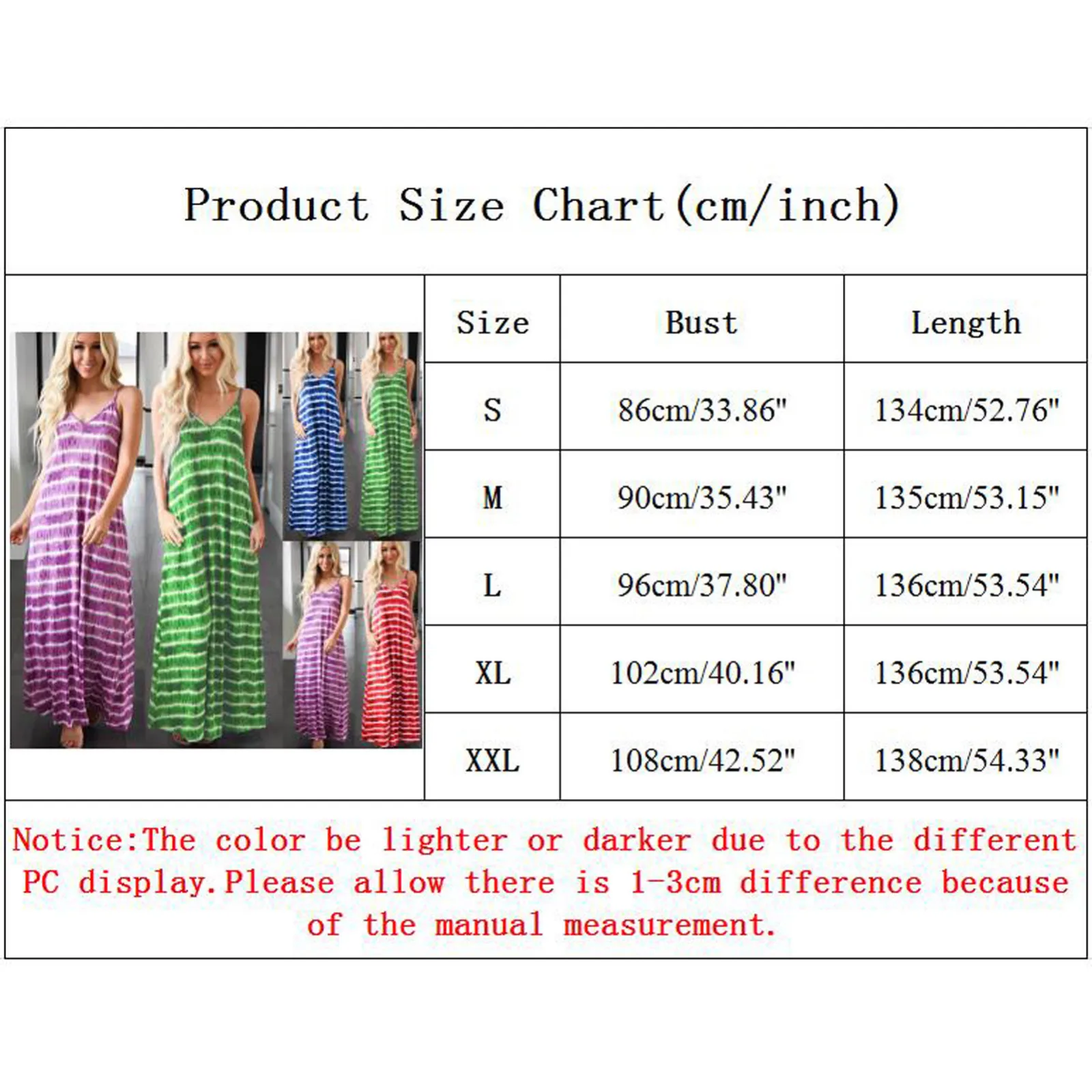 Long Dress Women Stripe Printing Tie-dye Gradient Pocket Dress Suspender Leisure Vintage Long Dress
Long Dress Women Stripe Printing Tie-dye Gradient Pocket Dress Suspender Leisure Vintage Long Dress
