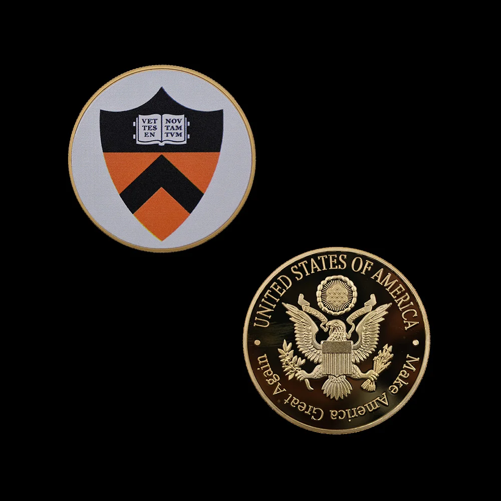 24K позолоченный университетский значок Princeton монеты могут быть настроены подарки