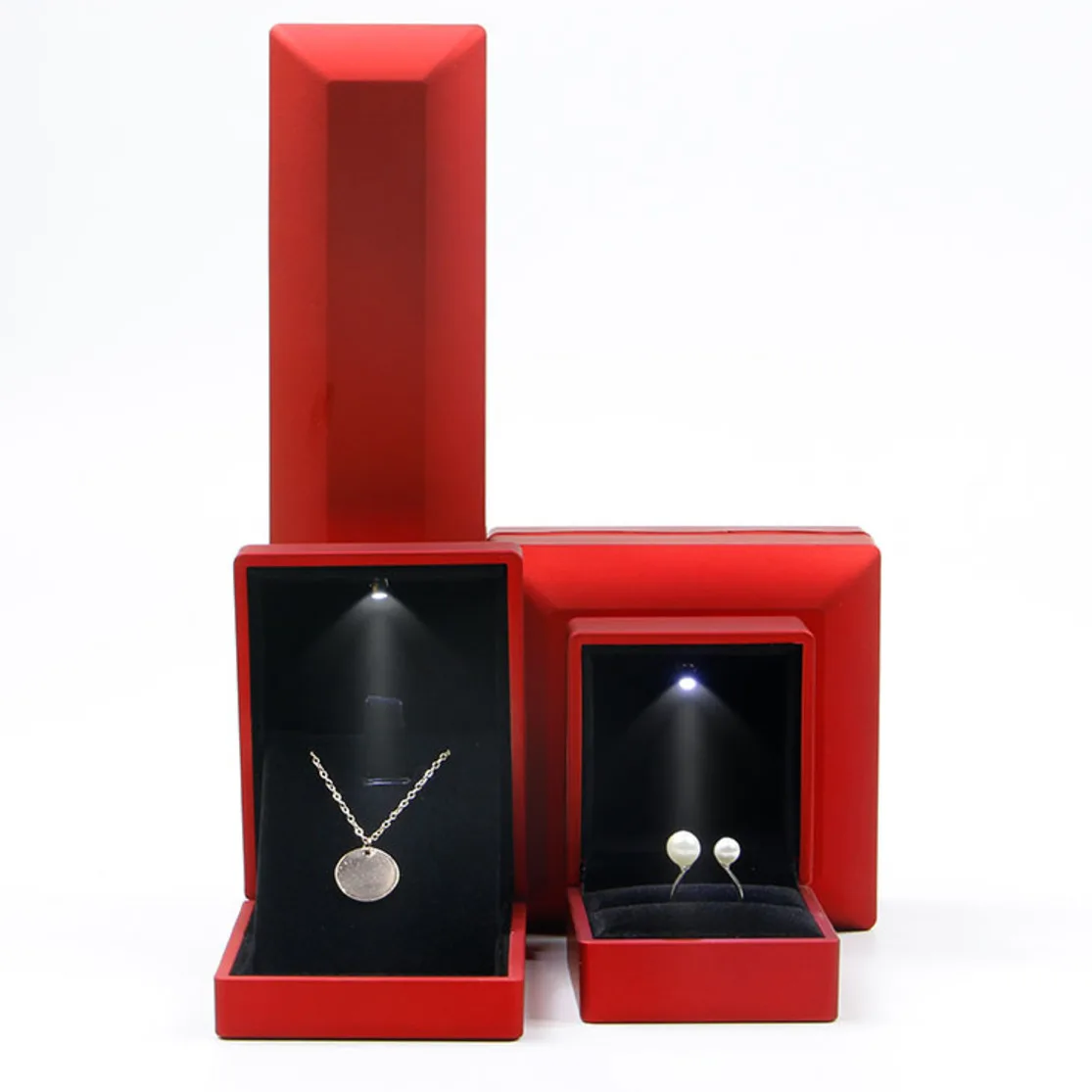 Серьги ювелирные изделия кольцо упаковочная коробка чехол с светодиодный