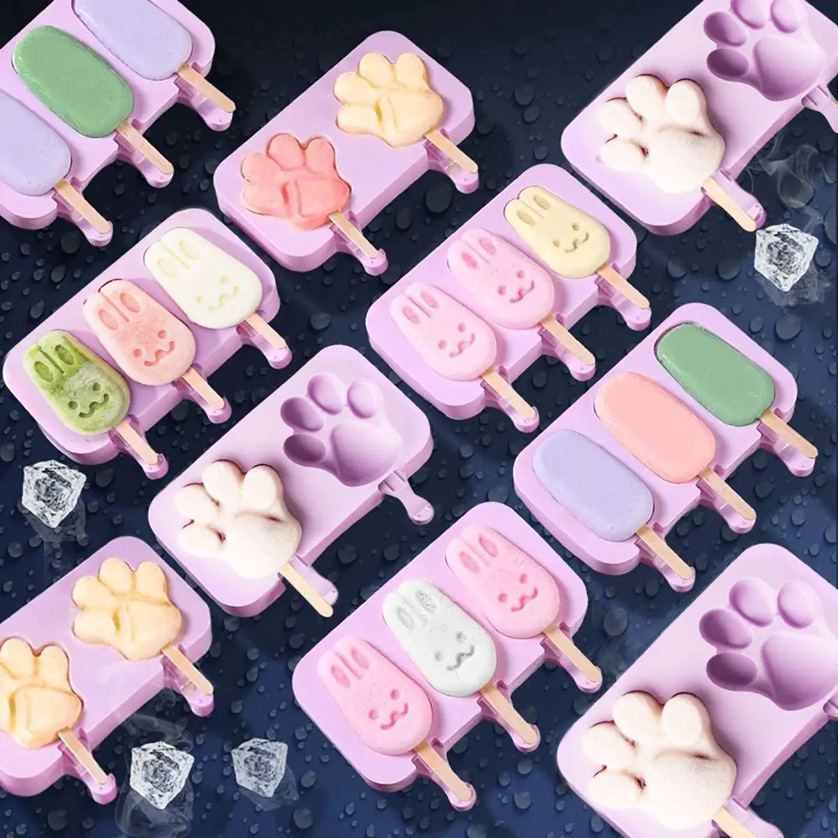 Reusable Silicone Ice Cream Mold With Lids and Sticks Popsicle Mould Cartoon Shape Jelly Ice Hockey Machine DIY Tool
Reusable Silicone Ice Cream Mold With Lids and Sticks Popsicle Mould Cartoon Shape Jelly Ice Hockey Machine DIY Tool
