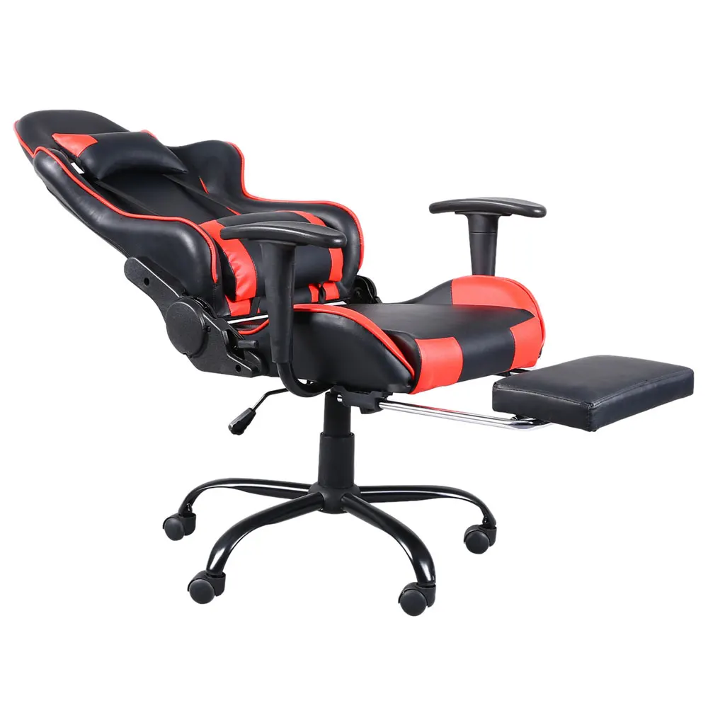 

Gaming Chair Office Racing Computer Ergonomic Video Game Chair Backrest and Seat Height Adjustable Swivel Recliner with Headrest