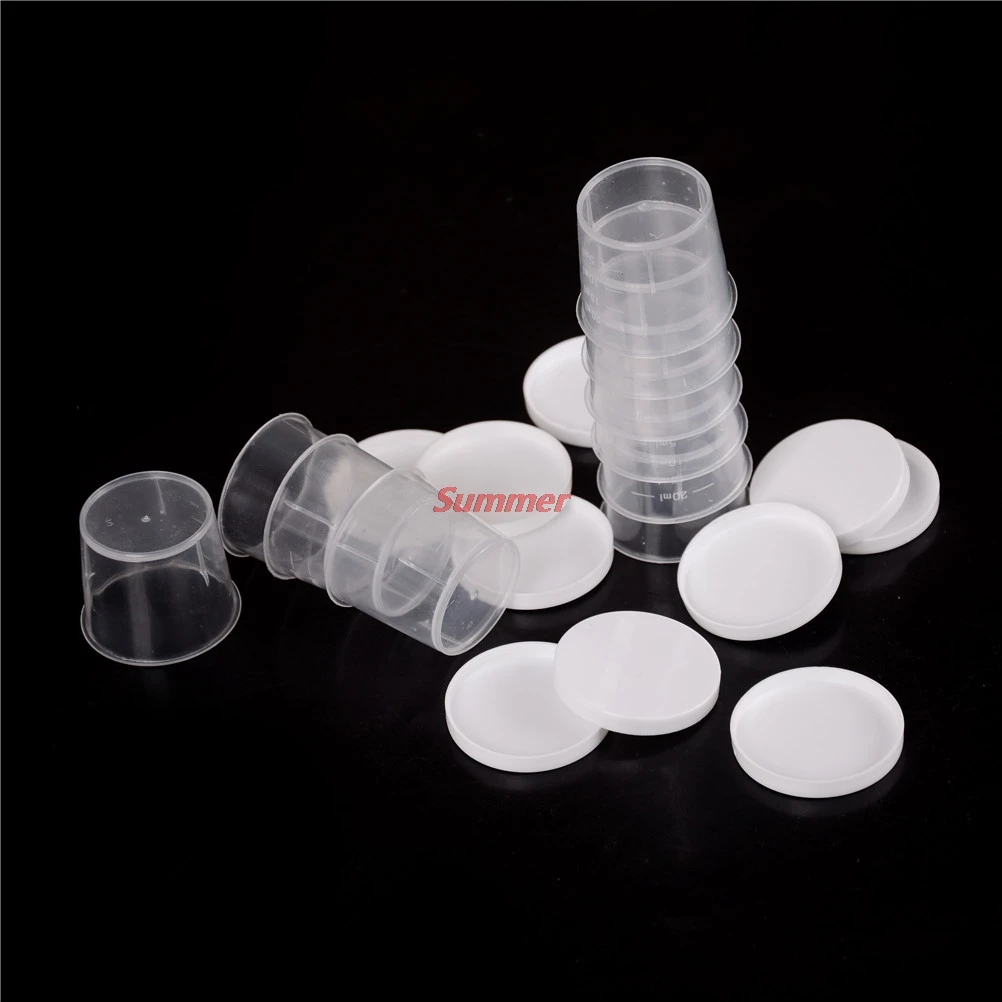 New 10Pcs/set 20ml Plastic Graduated Laboratory Lab Test Measuring Container Cups with Cap Liquid Measuring Cups
New 10Pcs/set 20ml Plastic Graduated Laboratory Lab Test Measuring Container Cups with Cap Liquid Measuring Cups