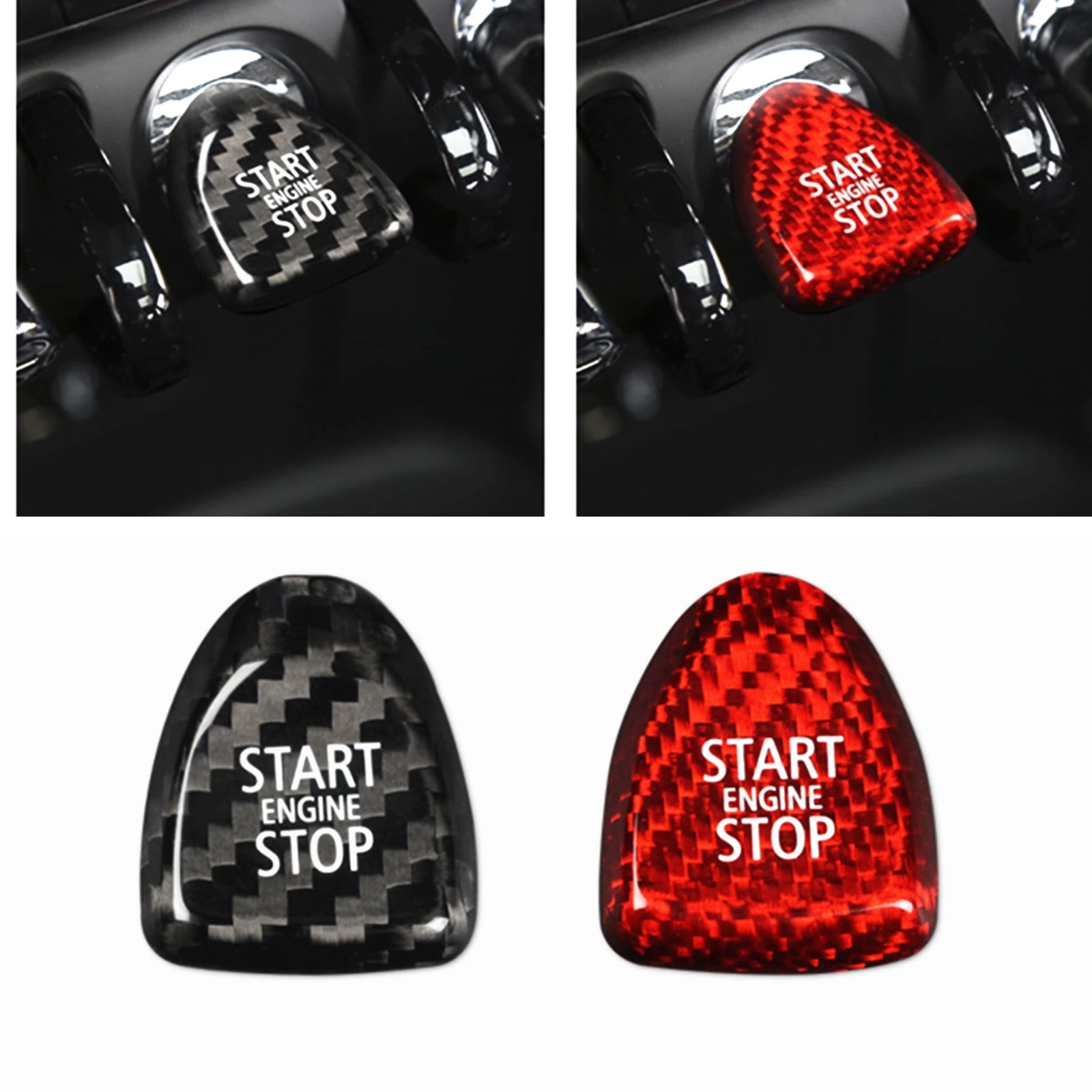 For Mini Cooper F55 F56 F57 F60 2013-2019 Red/Black Carbon Fiber Engine Start Stop Switch Key Button Cover Trim Sticker Strip
For Mini Cooper F55 F56 F57 F60 2013-2019 Red/Black Carbon Fiber Engine Start Stop Switch Key Button Cover Trim Sticker Strip