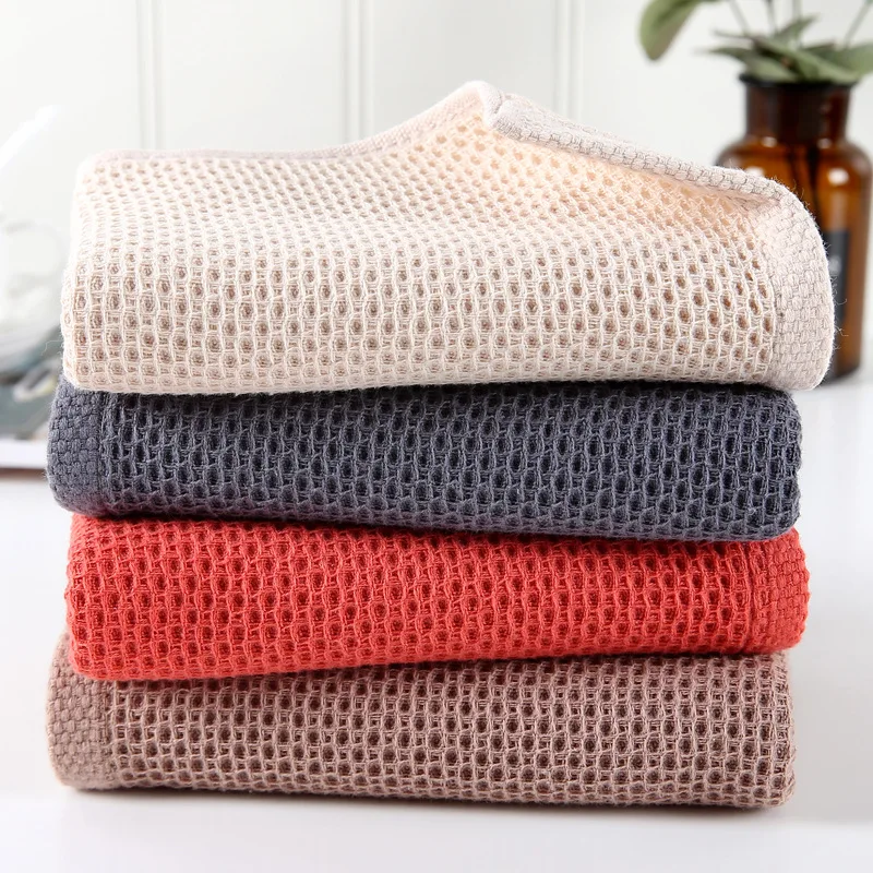 Towel pure cotton honeycomb waffle plain simple face towel does not shed hair, absorbent soft
Towel pure cotton honeycomb waffle plain simple face towel does not shed hair, absorbent soft