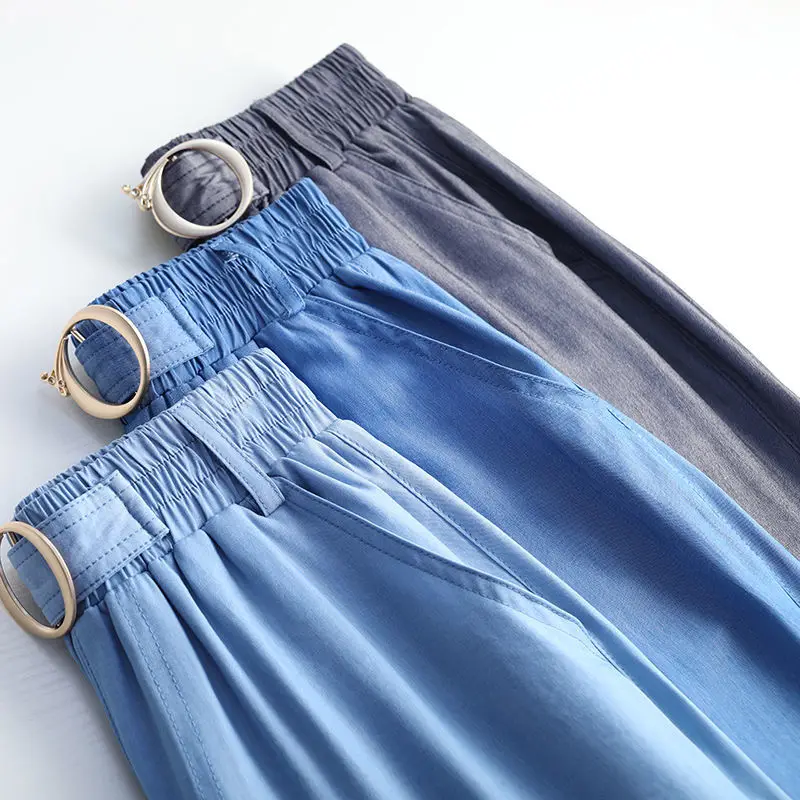 Women Jeans 2021 Spring Summer Casual High Waist Thin Denim Trousers Vintage Blue Femme Straight Pants Plus Size 4XL
Women Jeans 2021 Spring Summer Casual High Waist Thin Denim Trousers Vintage Blue Femme Straight Pants Plus Size 4XL