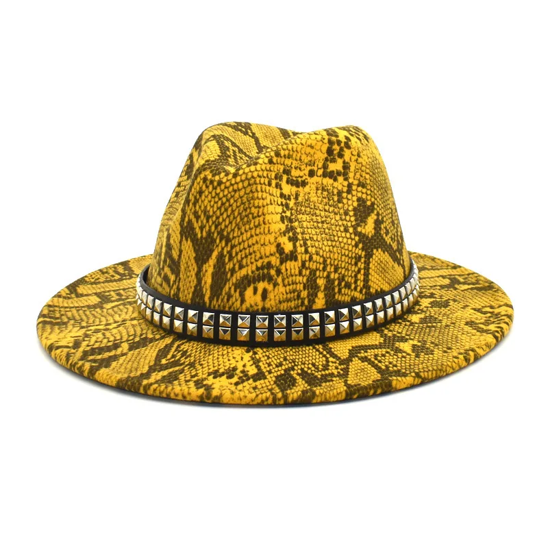 Wool Felt Jazz Fedora Hat Gray Serpentine Pattern Women Men Wide Brim Panama Party Male Female Brand Trilby Cap Chapeau
Wool Felt Jazz Fedora Hat Gray Serpentine Pattern Women Men Wide Brim Panama Party Male Female Brand Trilby Cap Chapeau