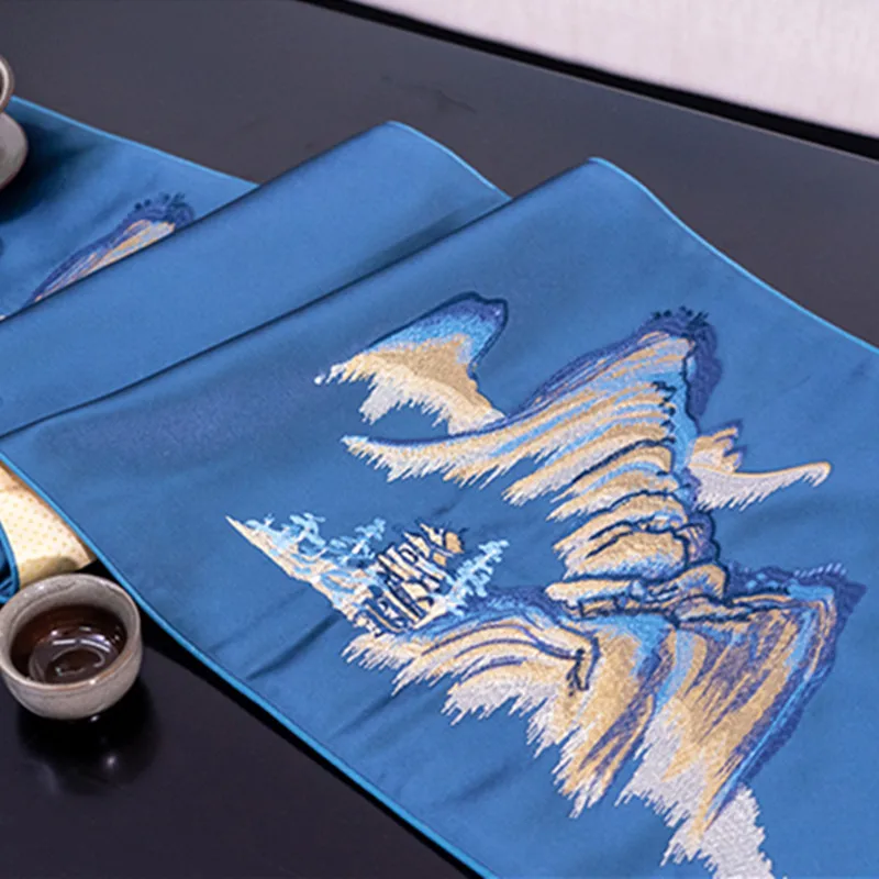 New Chinese Style Red Blue Mountain Embroidery Table Runners High-grade Classical Rectangular Table Cloth Shoe Cabinet Covers
New Chinese Style Red Blue Mountain Embroidery Table Runners High-grade Classical Rectangular Table Cloth Shoe Cabinet Covers