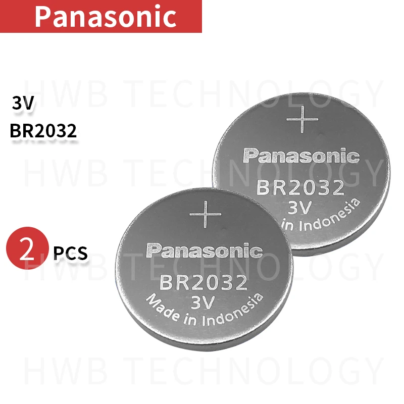 2 шт. новый оригинальный аккумулятор для Panasonic 3V BR2032 батарея BR 2032 кнопочные