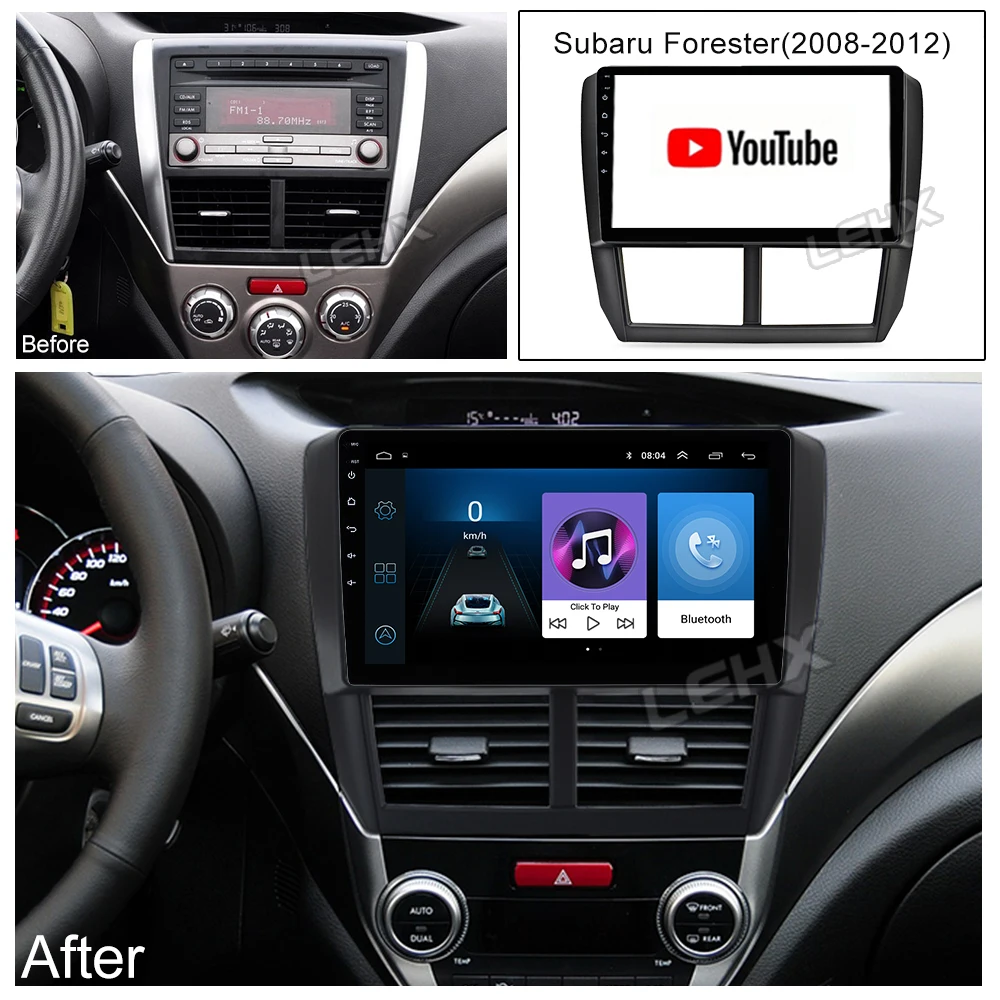 Автомагнитола LEHX, мультимедийный плеер на Android 8,1, с 9 "экраном, с GPS, для Subaru Forester, 2008, 2009, 2010 -2012, типоразмер 2DIN
Автомагнитола LEHX, мультимедийный плеер на Android 8,1, с 9 "экраном, с GPS, для Subaru Forester, 2008, 2009, 2010 -2012, типоразмер 2DIN