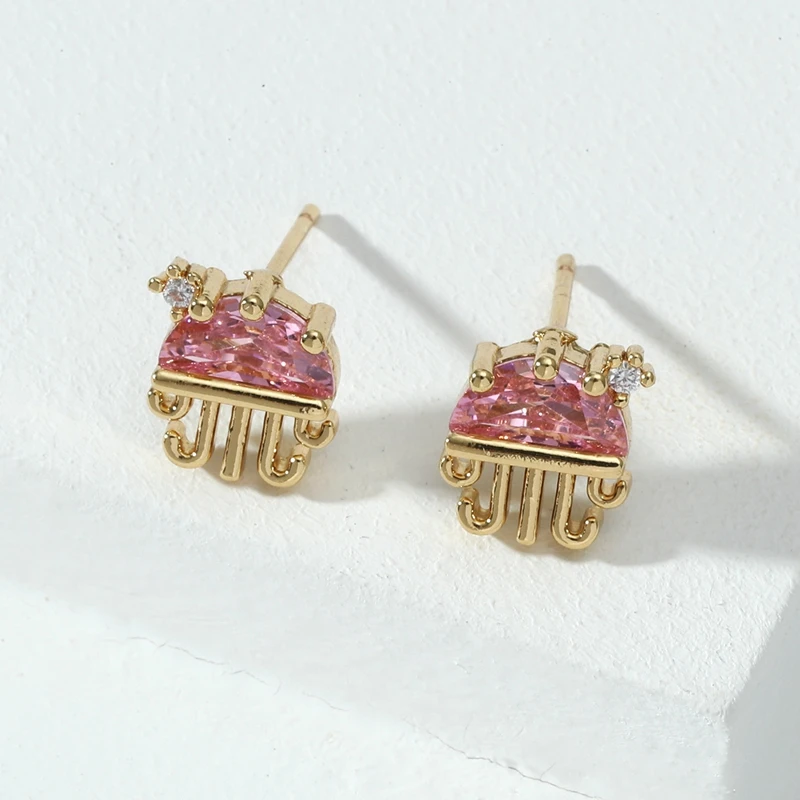 2021 New Pink Glossy Gold Earrings for Women Simple Rhinestone Earring Fashion Femme Jewelry Gift Accessories
2021 New Pink Glossy Gold Earrings for Women Simple Rhinestone Earring Fashion Femme Jewelry Gift Accessories