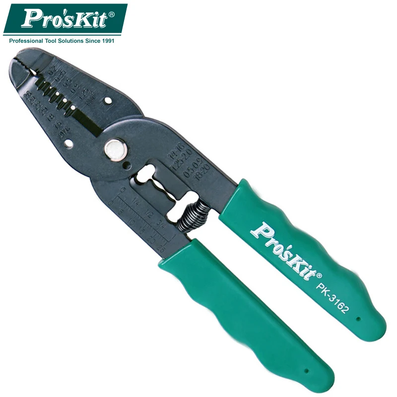 

Pro'skit 8PK-3163 Cable Wire Stripper Cutter Crimper 7-in-1 Multifunctional Crimping Stripping pliers Electrician Tools