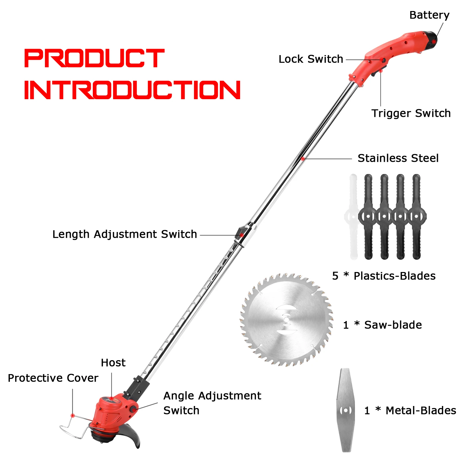 12V Electric Lawn Mower Cordless Household Grass Trimmer Cutter Portable Pruning Brush Cutter Garden Power Tool For Yard 3200mAh
12V Electric Lawn Mower Cordless Household Grass Trimmer Cutter Portable Pruning Brush Cutter Garden Power Tool For Yard 3200mAh