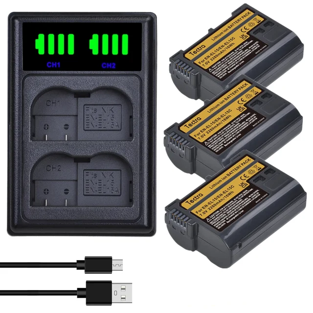 EN-EL15C EN-EL15B EN-EL15 аккумулятор + двойное зарядное устройство с портом Type-C для камеры Nikon Z5 D850 Z6 Z7 D780 D750 D810 D7000 D7500 Z6 ii
EN-EL15C EN-EL15B EN-EL15 аккумулятор + двойное зарядное устройство с портом Type-C для камеры Nikon Z5 D850 Z6 Z7 D780 D750 D810 D7000 D7500 Z6 ii