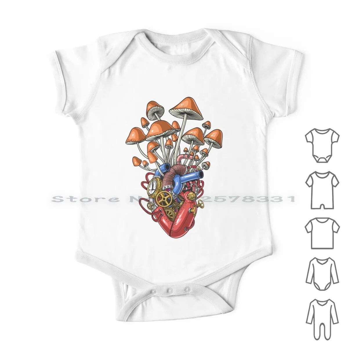 Steampunk Anatomical Mushrooms Newborn Baby Clothes Rompers Cotton Jumpsuits Anatomical Heart Hippie Psychedelic Magic
Steampunk Anatomical Mushrooms Newborn Baby Clothes Rompers Cotton Jumpsuits Anatomical Heart Hippie Psychedelic Magic