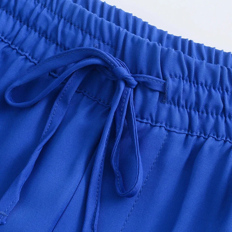 Брюки женские осенние свободные с широкими штанинами и высокой талией | Женская