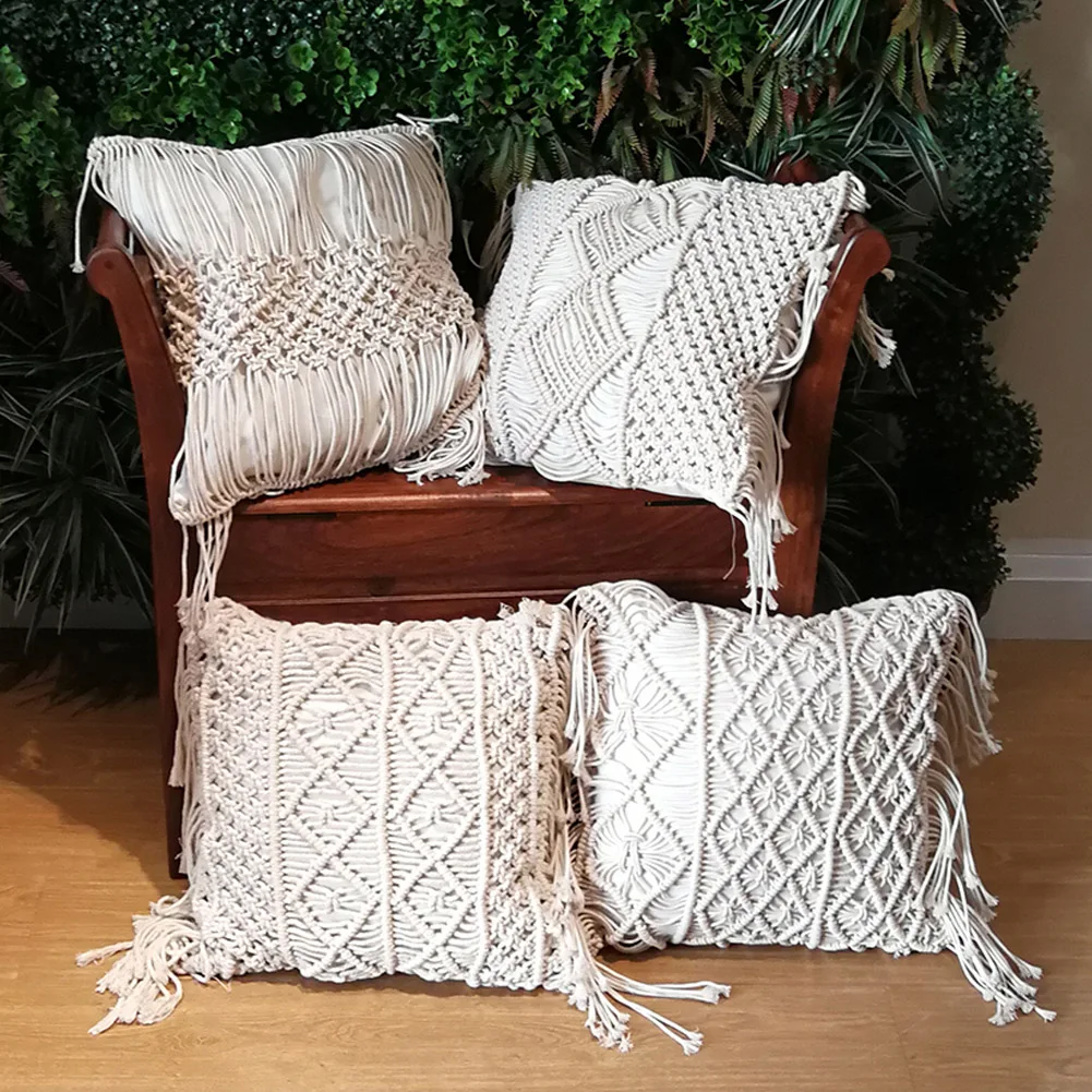 Bohemia Handmade Cotton Macrame Fringe Throw Pillow Cases Cover Pillowcases for Couch Sofa Boho Home Decor gift
Bohemia Handmade Cotton Macrame Fringe Throw Pillow Cases Cover Pillowcases for Couch Sofa Boho Home Decor gift