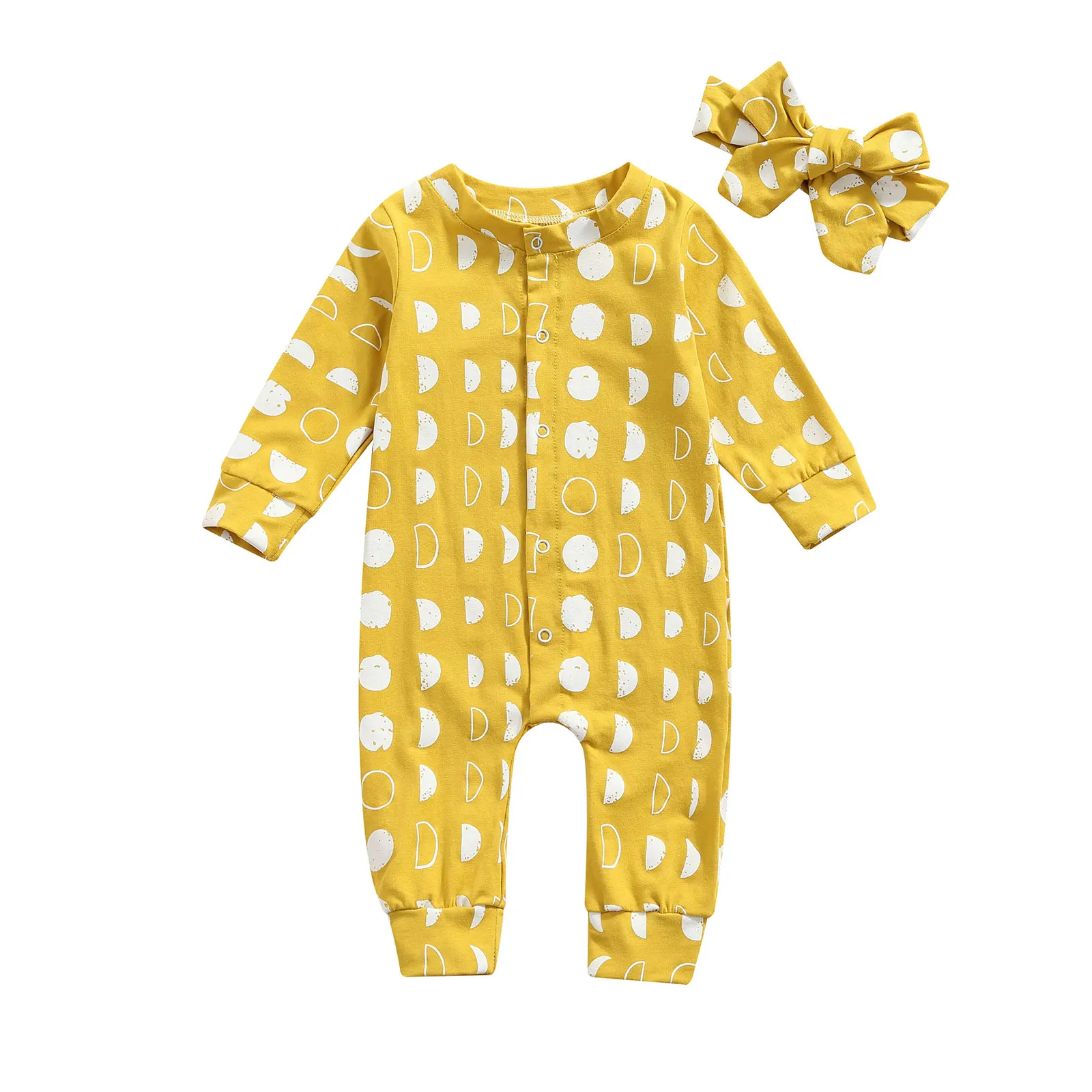 Повседневная одежда для новорожденных, комбинезон с геометрическим принтом, круглым вырезом и длинным рукавом + повязка на голову с бантом, ... 
Повседневная одежда для новорожденных, комбинезон с геометрическим принтом, круглым вырезом и длинным рукавом + повязка на голову с бантом, ...