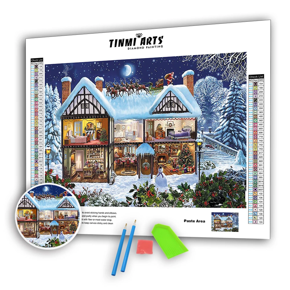 5D DIY Poured Glue Diamond Painting Kits Scalloped Edge Winter Snow House Full Round Christmas Landscape Embroidery Decor Gifts
5D DIY Poured Glue Diamond Painting Kits Scalloped Edge Winter Snow House Full Round Christmas Landscape Embroidery Decor Gifts