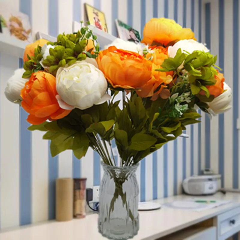 Artificial Peony flower bouquet beautiful peony flower bunch decoration home Bride Wedding Home Decoration Gift DIY
Artificial Peony flower bouquet beautiful peony flower bunch decoration home Bride Wedding Home Decoration Gift DIY