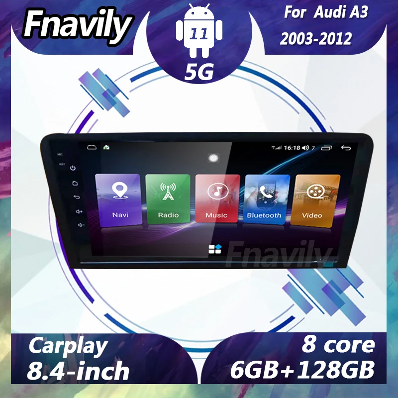 Fnavily 8.4'' Android 11 Car Radio For Audi A3 Car Dvd Player GPS Navigation 5G video DSP screen multimedia stereos audio MP3 cd
Fnavily 8.4'' Android 11 Car Radio For Audi A3 Car Dvd Player GPS Navigation 5G video DSP screen multimedia stereos audio MP3 cd