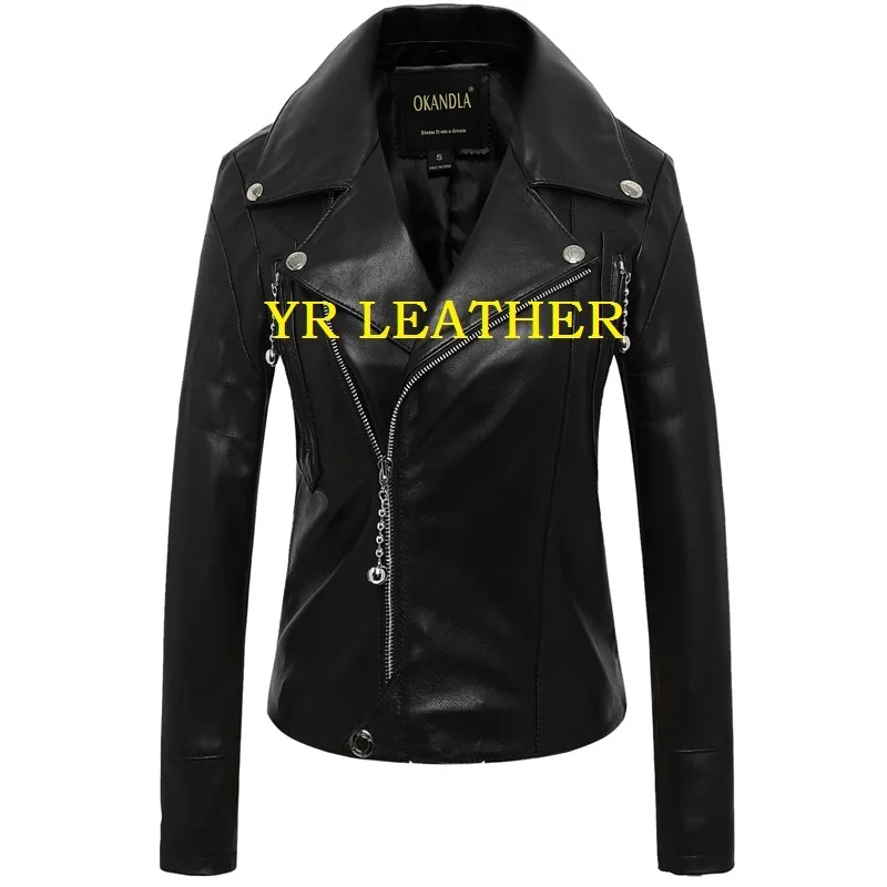 2020 Free shipping.Wholesales.2019 Black women genuine leather jacket.street sheepskin coat.short soft leather jacket,motor
2020 Free shipping.Wholesales.2019 Black women genuine leather jacket.street sheepskin coat.short soft leather jacket,motor