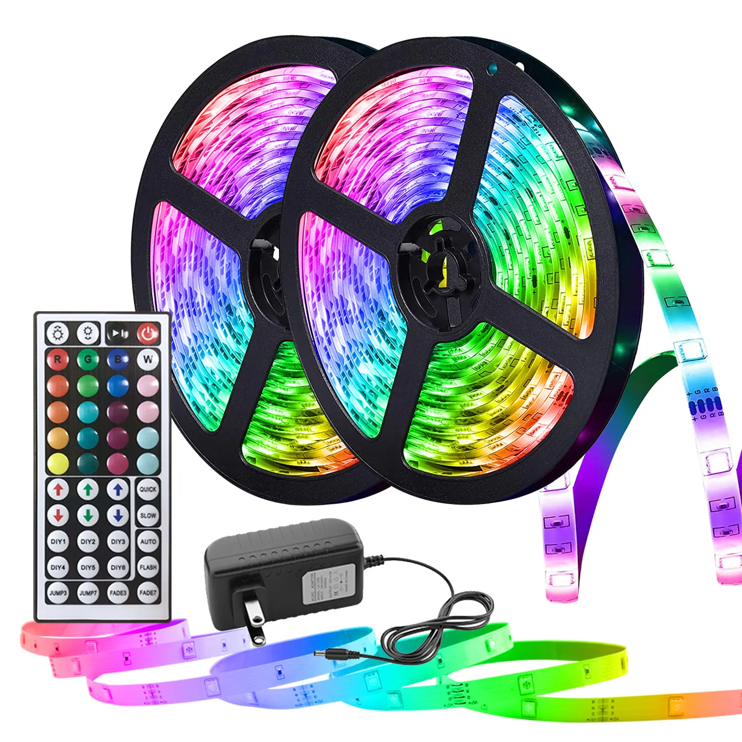 Светодиодная ленсветильник RGB 5050 с пультом дистанционного управления на 44 клавиши и источником питания 12 В, гибкие светильник вые полосы в к... 
Светодиодная ленсветильник RGB 5050 с пультом дистанционного управления на 44 клавиши и источником питания 12 В, гибкие светильник вые полосы в к...