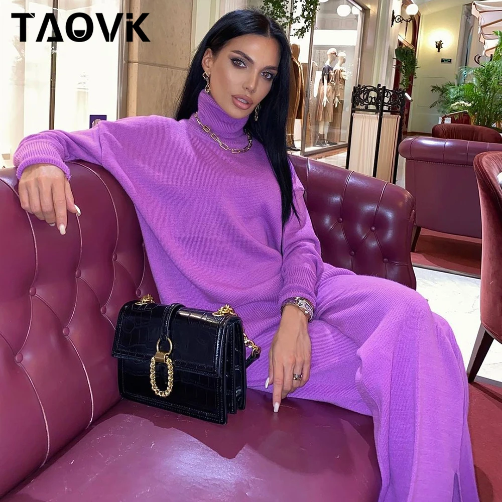 Женский трикотажный Костюм-двойка TAOVK, костюм из свитера оверсайз с высоким воротником и брюк с Боковым Разрезом и широкими штанинами, спорт...
Женский трикотажный Костюм-двойка TAOVK, костюм из свитера оверсайз с высоким воротником и брюк с Боковым Разрезом и широкими штанинами, спорт...