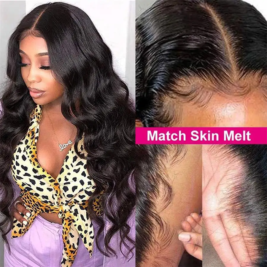Body Wave Lace Front Wig 30 32 Inch Highlight Human Hair Hd Transparent Frontal 250 Density T Part | Шиньоны и парики