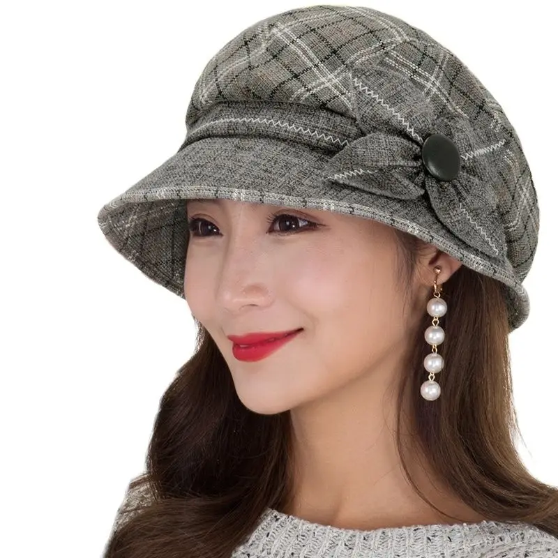 Outdoor Casual Winter Grid Fishing Hat Women Stroll Autumn Panama Cap Young Lady All Match Sun Hat
Outdoor Casual Winter Grid Fishing Hat Women Stroll Autumn Panama Cap Young Lady All Match Sun Hat
