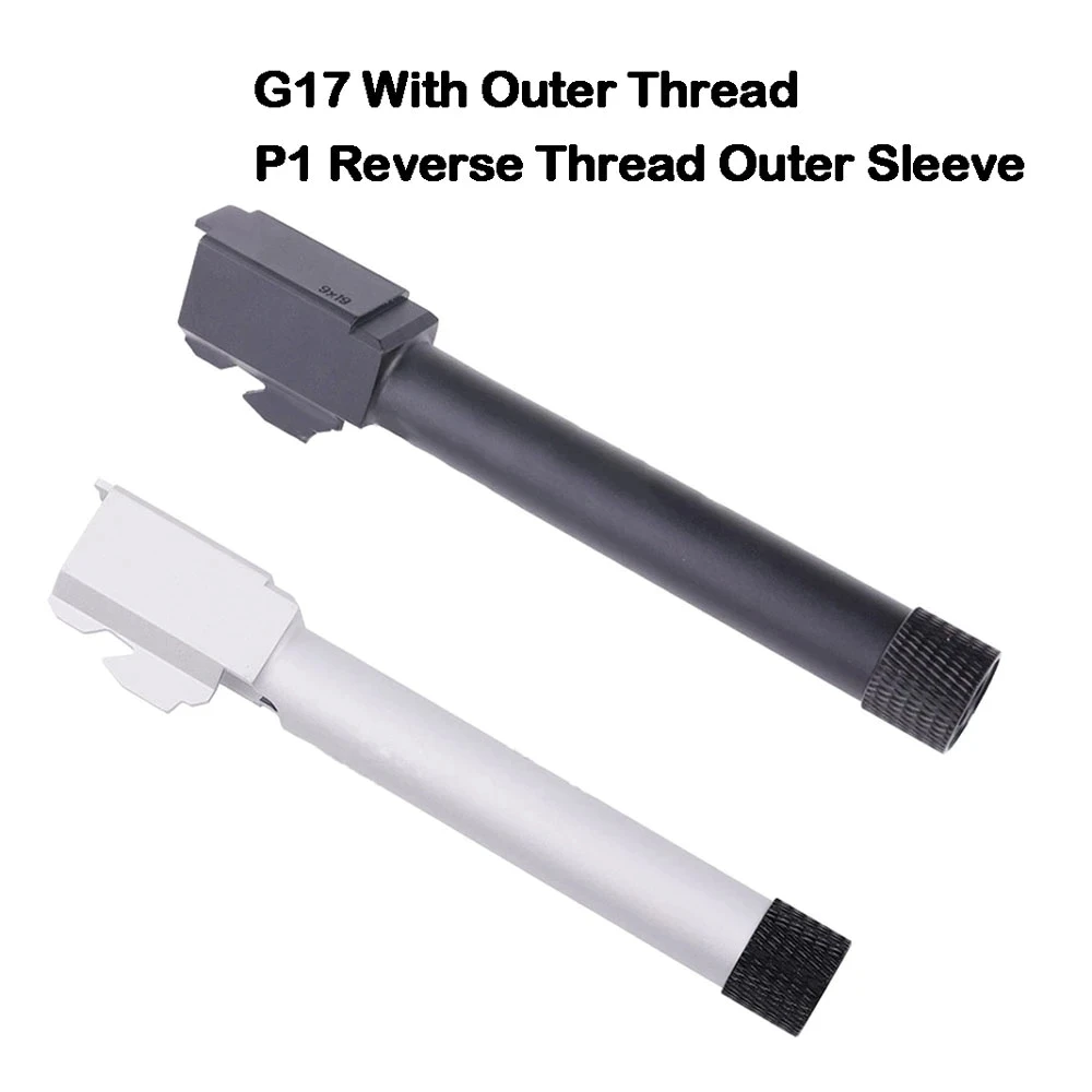GLOCK G17 Outer Thread P1 Reverse Thread Outer Sleeve Aluminum CNC Outer Barrel Inner Tube for GL17 P1 Paintball Accessories
GLOCK G17 Outer Thread P1 Reverse Thread Outer Sleeve Aluminum CNC Outer Barrel Inner Tube for GL17 P1 Paintball Accessories