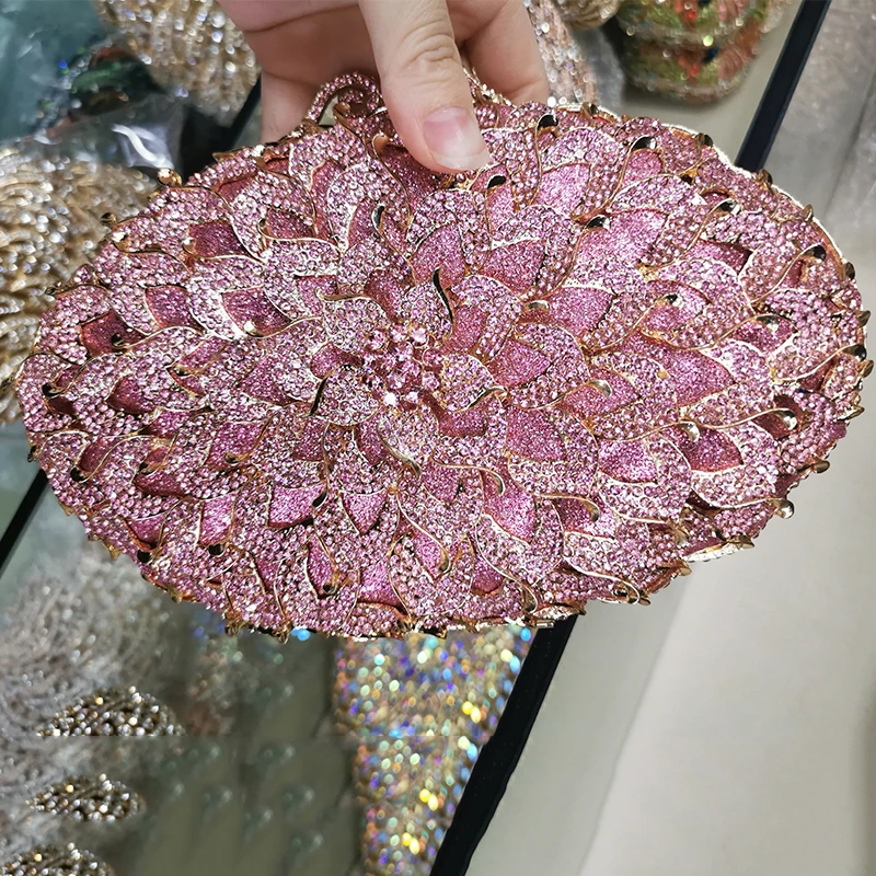 Hollow Out Floral Diamond Women Clutch Bags And Purses Best Gift Ladies Crystal Rhinestone Brdial Shoulder Handbags Evening Bag
Hollow Out Floral Diamond Women Clutch Bags And Purses Best Gift Ladies Crystal Rhinestone Brdial Shoulder Handbags Evening Bag