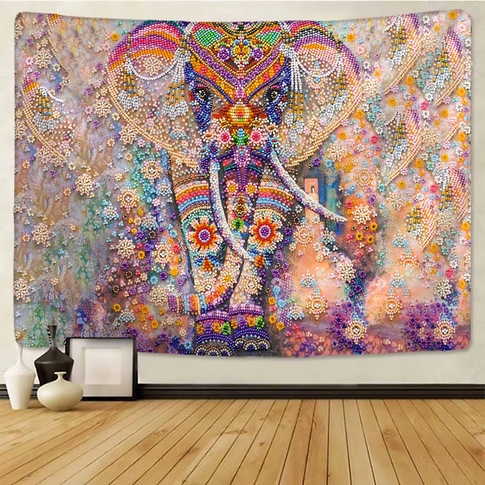 Colorful Pearl Elephant Tapestry 3D Mosaic Style Hippie Boho Wall Tapestries Mandala Fabric Mat Living Room Decor
Colorful Pearl Elephant Tapestry 3D Mosaic Style Hippie Boho Wall Tapestries Mandala Fabric Mat Living Room Decor
