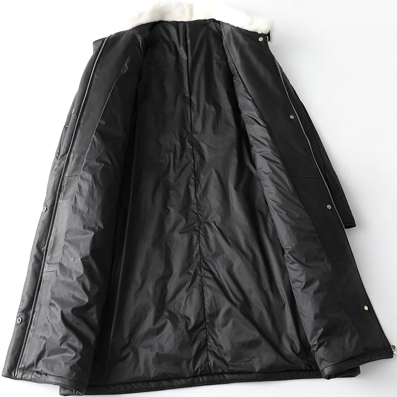 Autumn Winter 2021 Fashion New Mink Collar Leather Down Soft Jacket Women's Loose Long Black Printed Thick Warm Coat High-end
Autumn Winter 2021 Fashion New Mink Collar Leather Down Soft Jacket Women's Loose Long Black Printed Thick Warm Coat High-end
