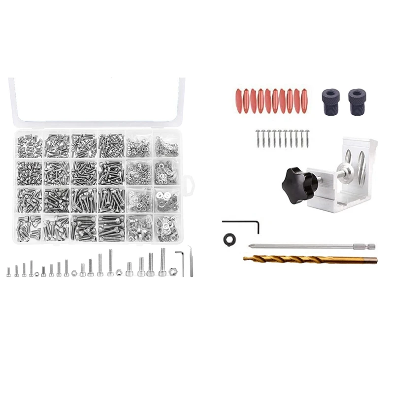 All-In-One Pocket Hole Jigs Set Aluminum Pocket Hole & M2 M2.5 M3 M4 304 Stainless Steel Hexagon Head Cap Machine Screw Promotio
All-In-One Pocket Hole Jigs Set Aluminum Pocket Hole & M2 M2.5 M3 M4 304 Stainless Steel Hexagon Head Cap Machine Screw Promotio