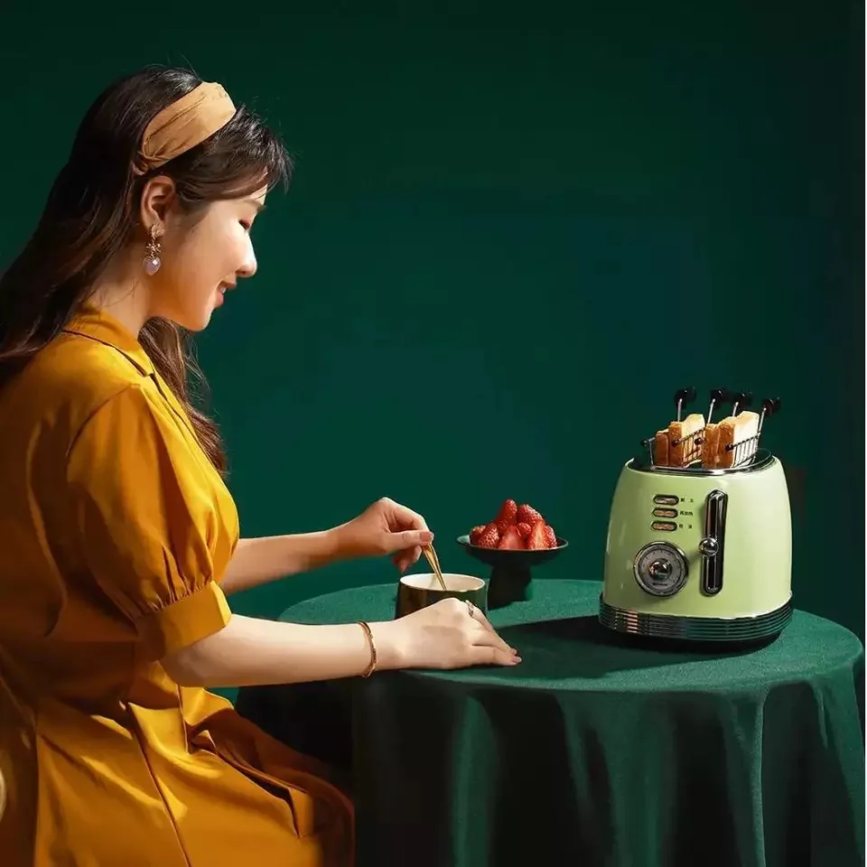 Кухонный тостер XIAOMI MIJIA Qcooker ретро мини-тостер для завтрака жареный домашняя