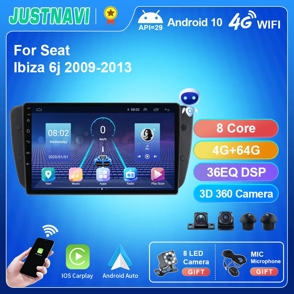 For Seat Ibiza 6j Sport Coupe 2009 - 2013 Android 10.0 Car Radio Multimedia Player No 2din Stereo 360 Sony Camera DSP Car Play
For Seat Ibiza 6j Sport Coupe 2009 - 2013 Android 10.0 Car Radio Multimedia Player No 2din Stereo 360 Sony Camera DSP Car Play