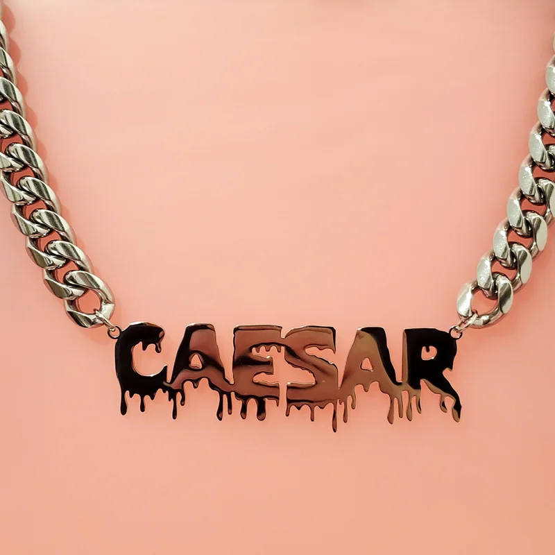 Customized Fashion Stainless Steel Name Necklace with Stainless Steel Cuban Chain Choker Necklace Pendant Nameplate Gift
Customized Fashion Stainless Steel Name Necklace with Stainless Steel Cuban Chain Choker Necklace Pendant Nameplate Gift