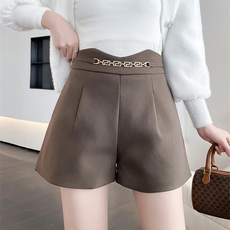 Limiguyue Autumn Winter Woolen Shorts Women Mini Elegant Chic Chain High Waist Shorts Casual Pocket Booty Short Trousers K3113
Limiguyue Autumn Winter Woolen Shorts Women Mini Elegant Chic Chain High Waist Shorts Casual Pocket Booty Short Trousers K3113