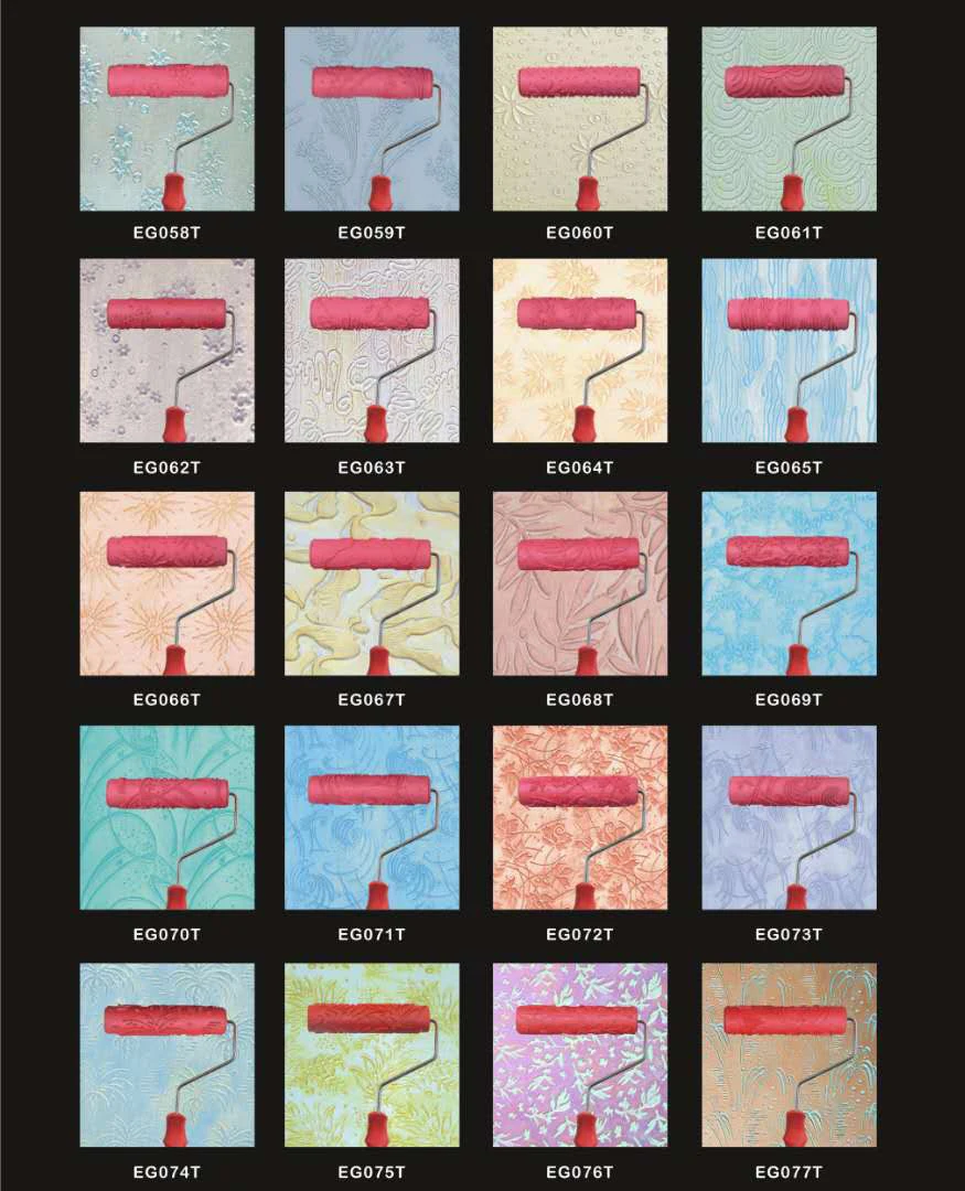Decorative Paint Roller Pattern Embossing Texture Painting Tools for Wall Bedroom Rubber Airless Pintura Machine Brush EG300T 
Decorative Paint Roller Pattern Embossing Texture Painting Tools for Wall Bedroom Rubber Airless Pintura Machine Brush EG300T