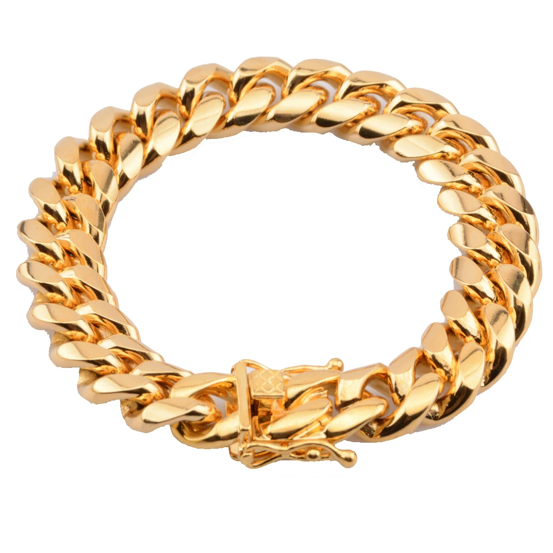 Cool Mens 14mm Cuban Miami Chain Bracelets Gold Color Stainless steel Hip hop Casting Chain Bangle 7inch-10inch
Cool Mens 14mm Cuban Miami Chain Bracelets Gold Color Stainless steel Hip hop Casting Chain Bangle 7inch-10inch