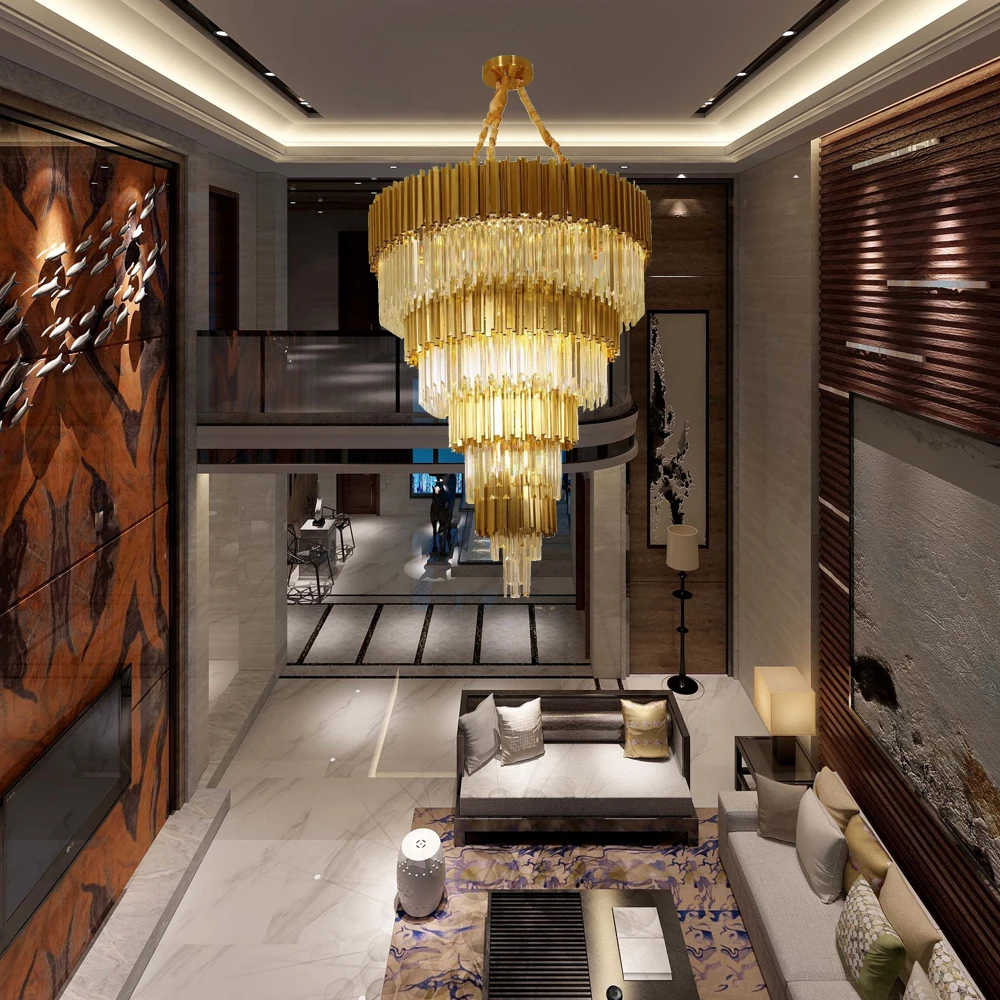 YOOGEE Luxury Large Crystal Chandelier for Lobby Villa Living Room Long Staircase Lamp Modern LED Chain Hanging Light Fixtures
YOOGEE Luxury Large Crystal Chandelier for Lobby Villa Living Room Long Staircase Lamp Modern LED Chain Hanging Light Fixtures