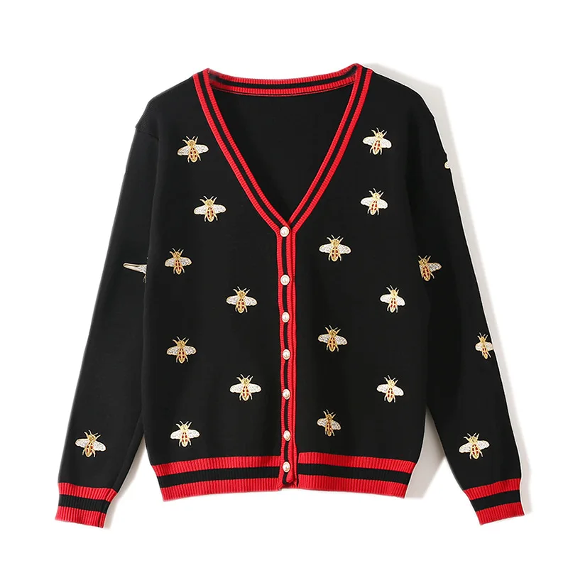 2021 Cardigan Women Knitted Sweater Cute Bee Embroidery Pullover Three-dimensional Sweaters Female Spring Summer Clothes Kawaii
2021 Cardigan Women Knitted Sweater Cute Bee Embroidery Pullover Three-dimensional Sweaters Female Spring Summer Clothes Kawaii