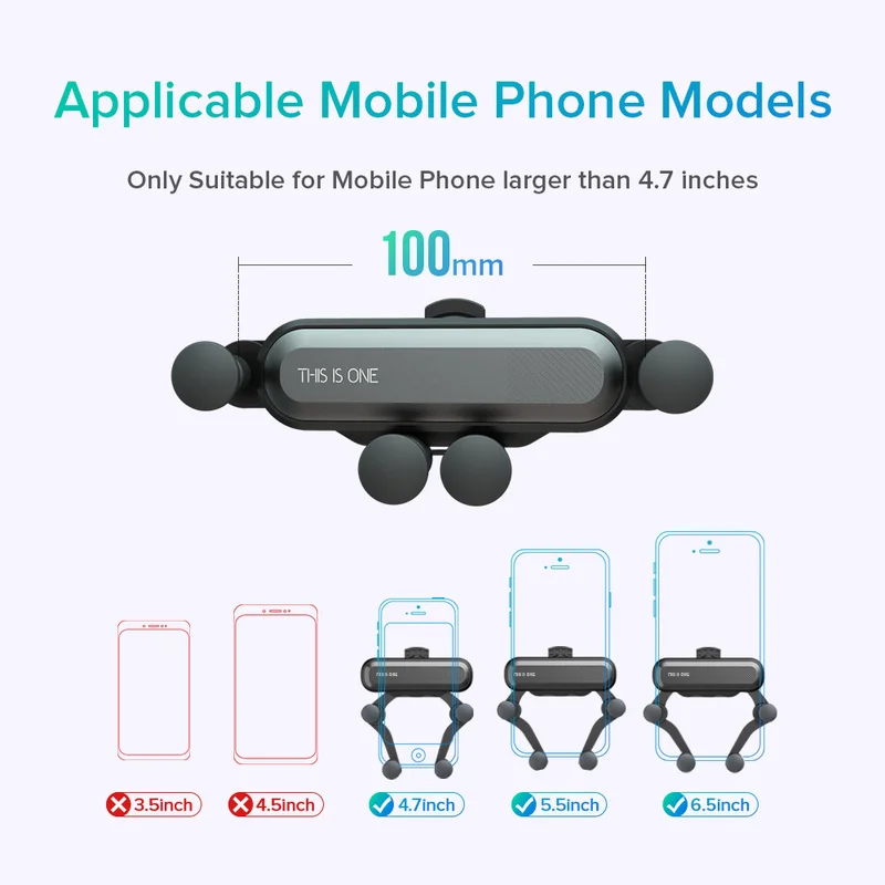 Gravity Cell Phone Holder Car Mount Air Vent Clip GPS Holder Stand Bracket No Magnetic Phone Holder for IIPhone XiaomiHuawei
Gravity Cell Phone Holder Car Mount Air Vent Clip GPS Holder Stand Bracket No Magnetic Phone Holder for IIPhone XiaomiHuawei
